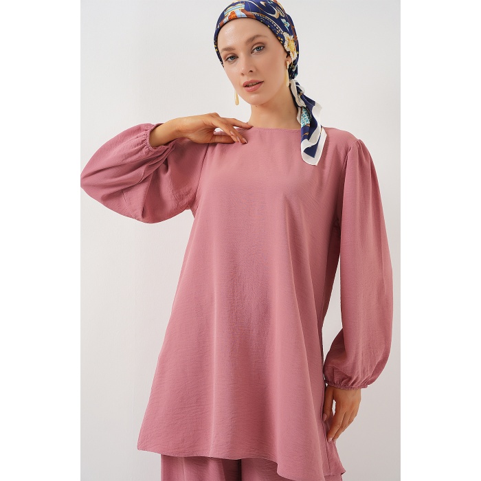 Ayrobin Tunik Pantolon Alt Üst Takım 6712 - Pembe
