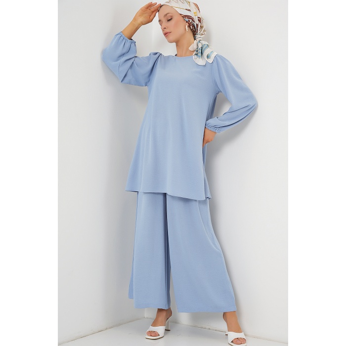 Ayrobin Tunik Pantolon Alt Üst Takım 6712 - Açık Mavi