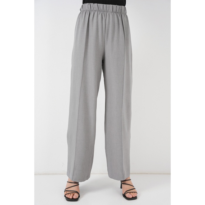 Kadın Keten Kimono İkili Takım 6727 - Gri