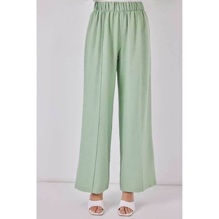 Kadın Keten Kimono İkili Takım 6727 - E.Yeşil