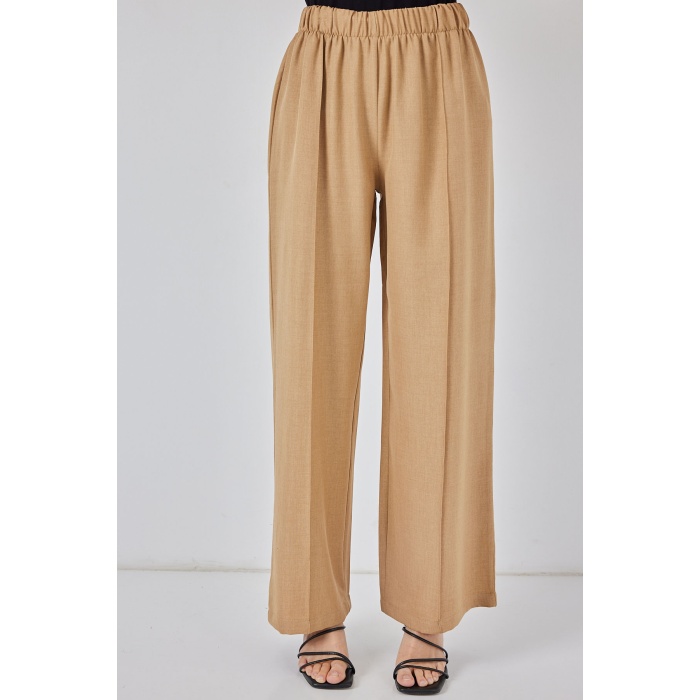 Kadın Keten Kimono İkili Takım 6727 - Bisküvi