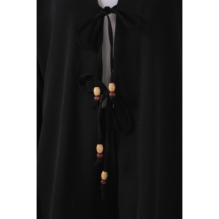 Kadın Ayrobin Kimono Pantolon İkili Takım 6739 - Siyah