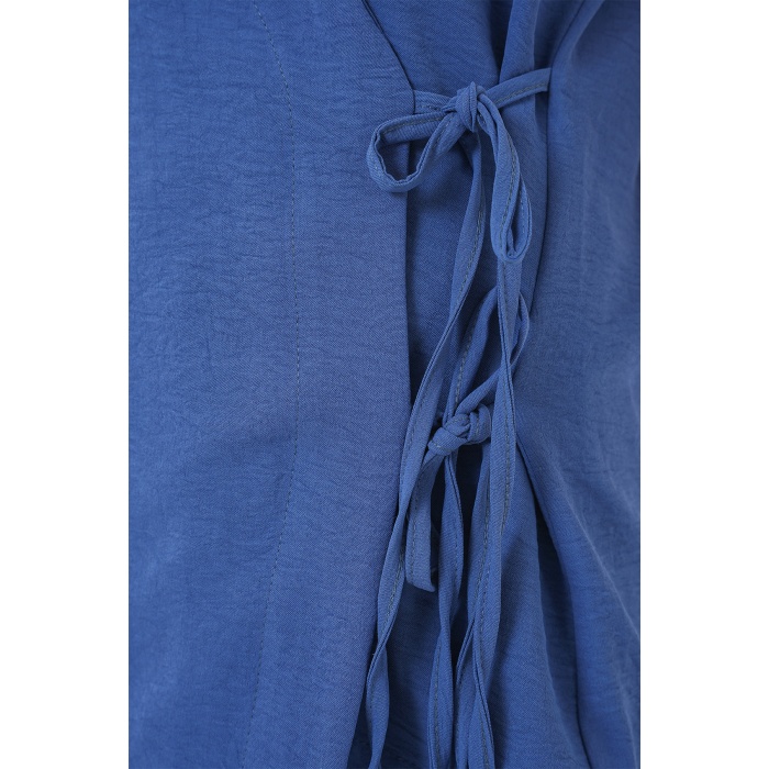 Kadın Kısa Kol Bağcıklı Ayrobin İkili Takım 6741 - İndigo