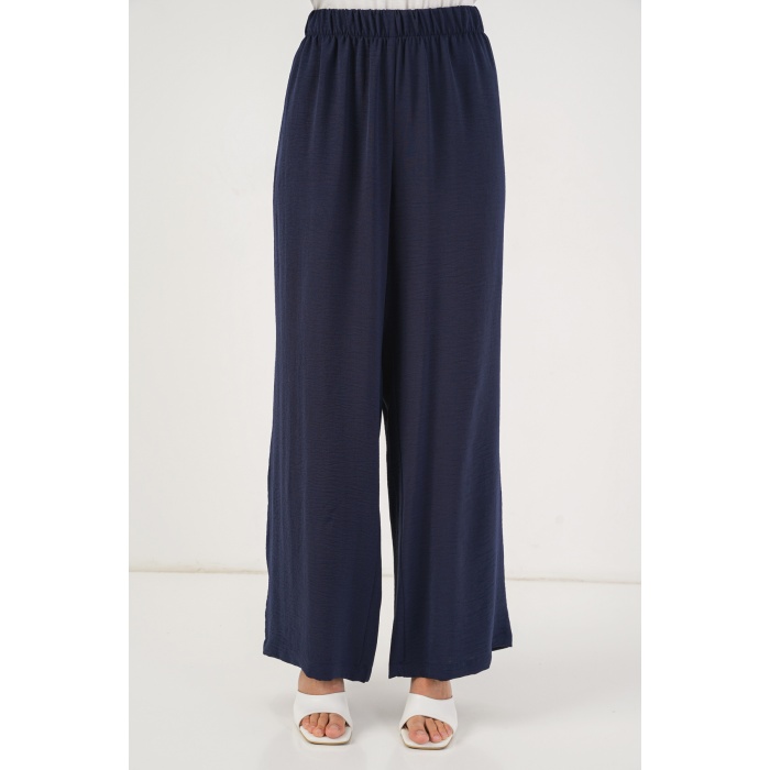 Kadın Önü Bağcıklı Tunik Pantolon İkili Takım 6744 - Lacivert