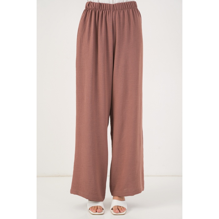 Kadın Önü Bağcıklı Tunik Pantolon İkili Takım 6744 - D.Gül Kurusu