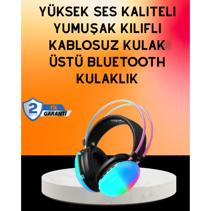 IPX4 Suya Dayanıklı Kablosuz Kulak Üstü Gaming Kulaklık