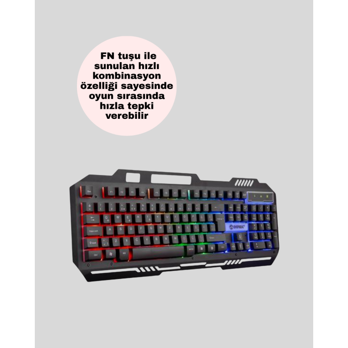 Mekanik LED Gaming Klavye Mouse Seti – Yüksek Tepki ve Ergonomi