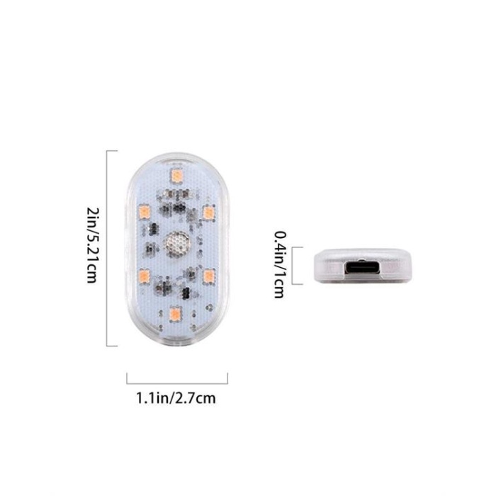 Kolay Montajlı, Çok Renkli USB Şarjlı Kablosuz Araç İçi Işık Seti