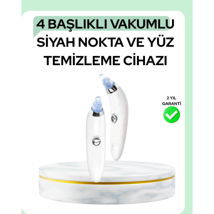 Cilt Dostu Vakumlu Siyah Nokta Temizleyici – Siyah Nokta, Yağ ve Makyaj Kalıntılarına Karşı Etkili Temizlik Cihazı