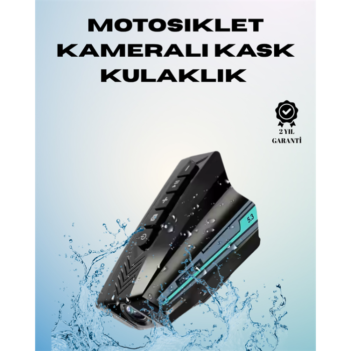 Motosiklet Kask İçi Akıllı Kamera – 2000 mAh, 128 GB SD Kart Desteği