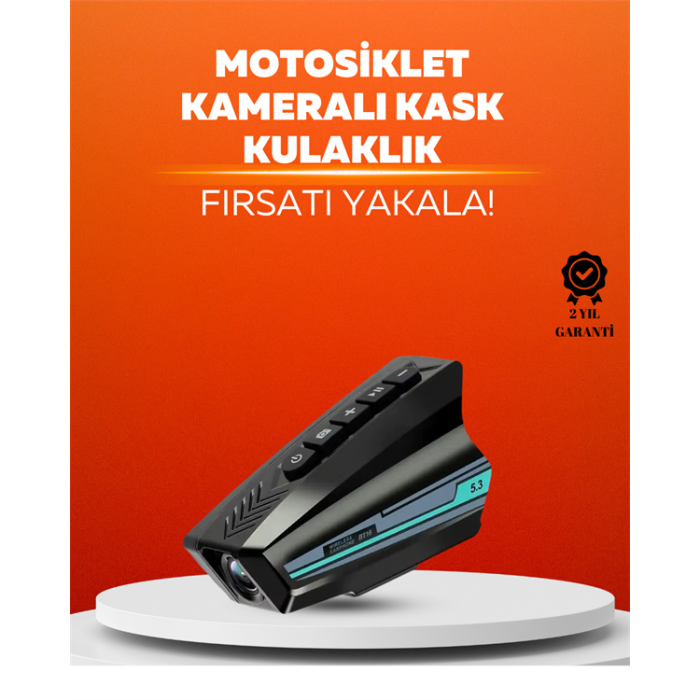 BT16 Akıllı Kask Kamerası – 1080P HD, Bluetooth 5.3, IP65 Su Geçirmez