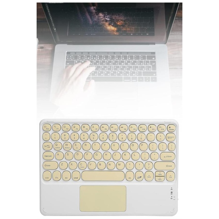 Bluetooth Touchpad Klavye 10.9 inch Kablosuz Wifi Q Klavye Slim