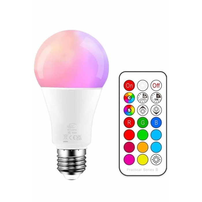 Ambiyans Aydınlatma RGB Led Lamba Kumandalı Renk Değiştirebilen
