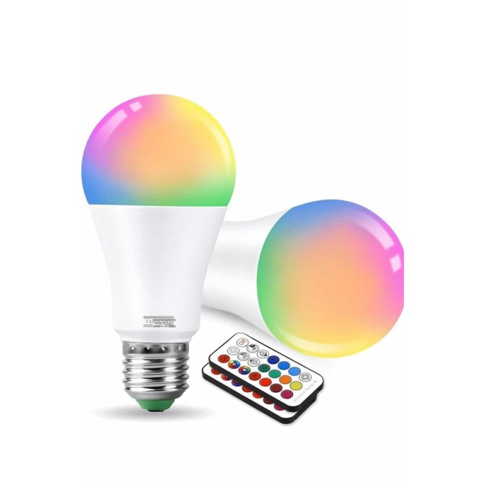 Ambiyans Aydınlatma RGB Led Lamba Kumandalı Renk Değiştirebilen