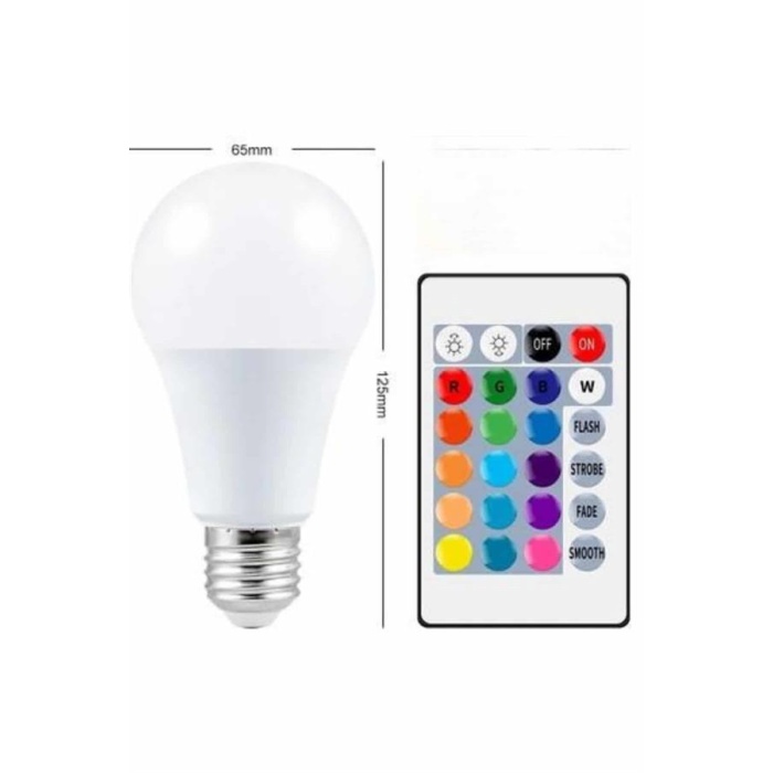 Ambiyans Aydınlatma RGB Led Lamba Kumandalı Renk Değiştirebilen