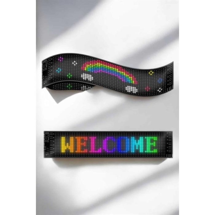 Otomobil Uyumlu Led Matrix Dijital Ekran Bluetooth Bağlantılı