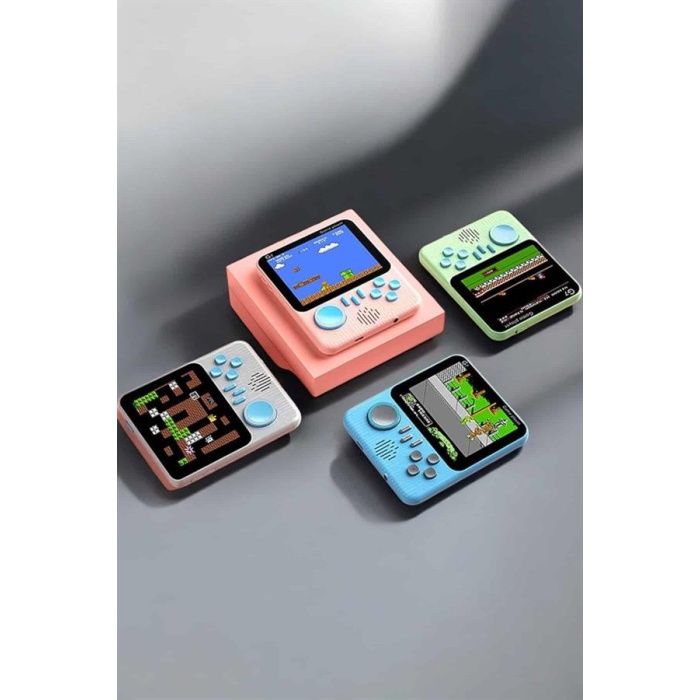 Mini Atari El Atarisi 3.5 inç Ekran Çift Konsol 666 Adet Retro Oyun Gameboy El Atarisi