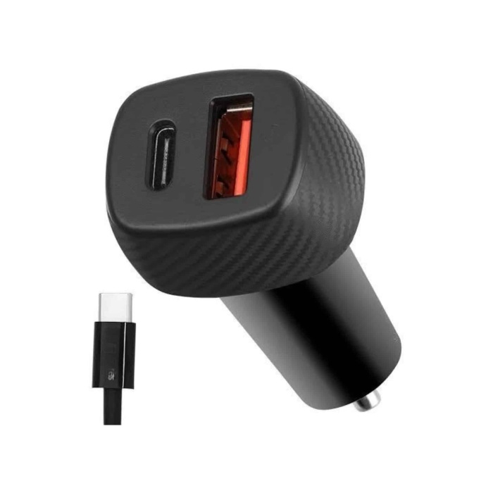 Araç İçi Şarj Cihazı 38W Güç Kapasiteli Type-C Girişli Araba Çakmaklık
