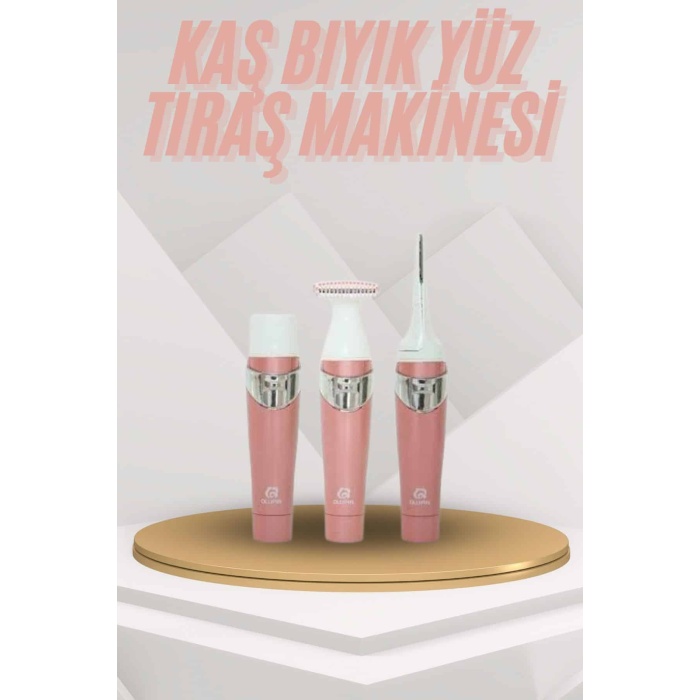 Yüz Kaş ve Tüm Vücut Epilasyon Aleti 3 Başlıklı Hassas Ciltlere Uygun Epilatör