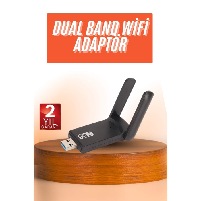 Wifi Alıcı Dual Band Usb 3.0 Adaptör Kablosuz Windows 7/8/10/11