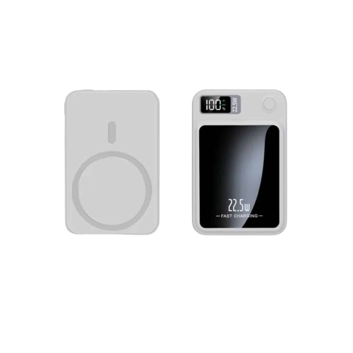 Taşınabilir Şarj Magsafe Powerbank 10.000 mAh Hızlı Şarj Led Göstergeli Kablosuz