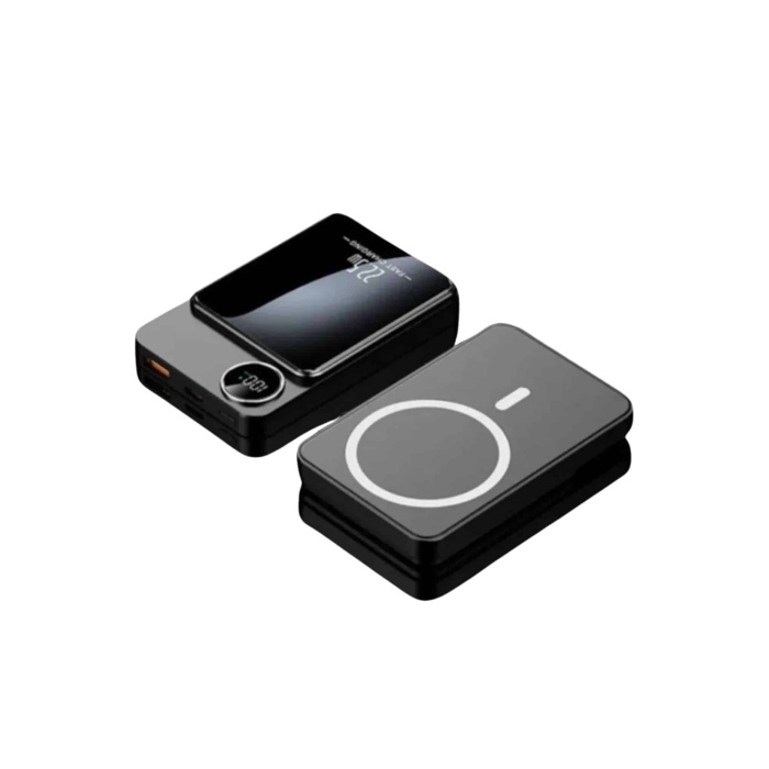 Magsafe Powerbank 10.000 mAh 22.5 Watt Hızlı Şarj Göstergeli Kablosuz Taşınabilir Şarj