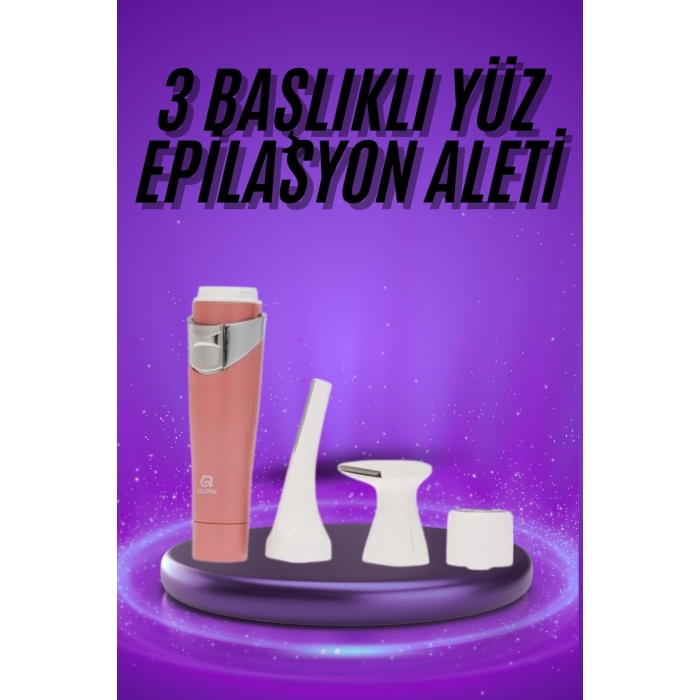 Tüm Cilt Tipleri Için 3 Başlıklı Yüz Çene Kıl Tüy Alma Tüm Cilt Tiplerine Uygun