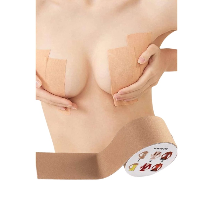 Toparlayıcı Göğüs Bandı Şekillendirici Ten Rengine Uygun Esnek Hassas Ciltlere Uygun
