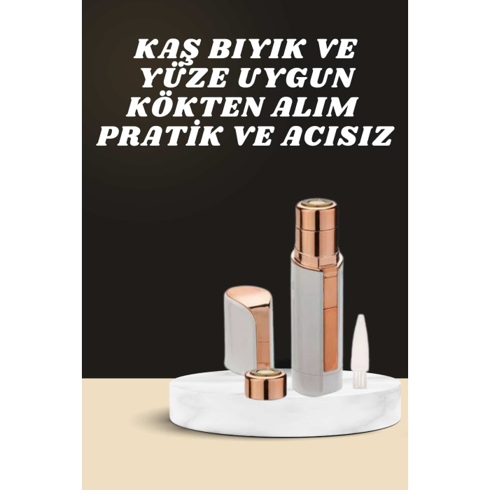 KAŞ BIYIK VE YÜZ EPİLASYON ALETİ VE TİTREŞİMLİ YÜZ TEMİZLEME MASAJ ALETİ İKİLİ SET
