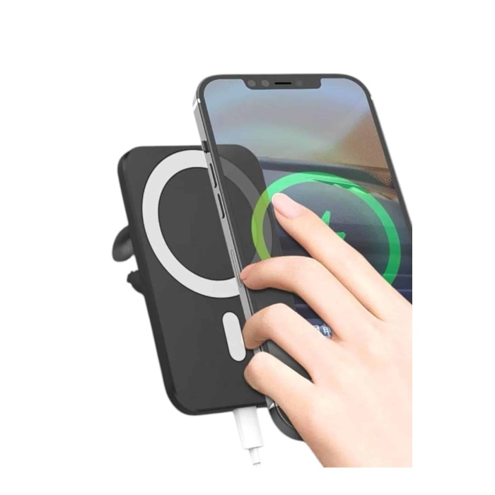 Kablosuz Şarj Aleti Magsafe Araç Içi Manyetik Şarj 15W İOS Uyumlu