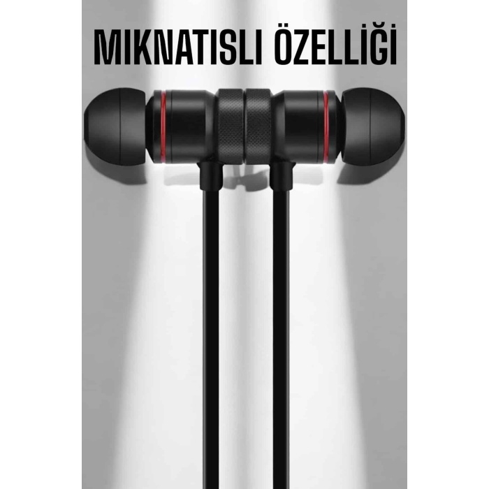 Kablolu Mıknatıslı Sport Kulaklık Bluetooth Bağlantılı