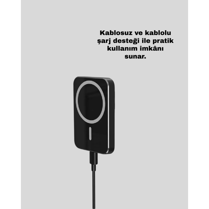Mıknatıslı MagSafe Uyumlu Araç Tutucu Kablosuz Şarj Destekli