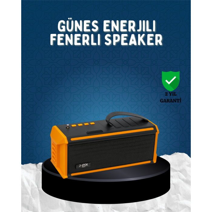 J-IPOX P520 Bluetooth Hoparlör 8W Güçlü Ses Solar Şarj FM Radyo