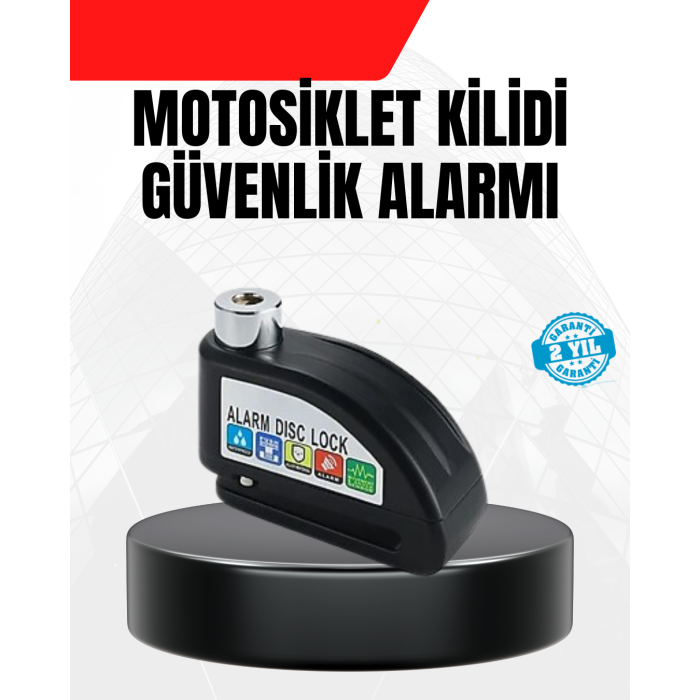 Alarm Disk Fren Kilidi Paslanmaz Çelik Motosiklet Scooter Bisiklet