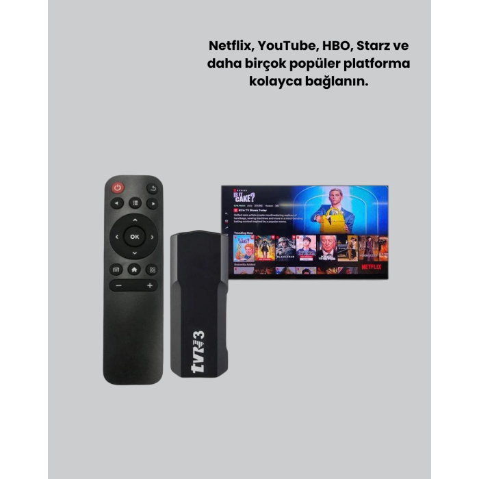 Android TV Stick WiFi ve Bluetooth Bağlantılı