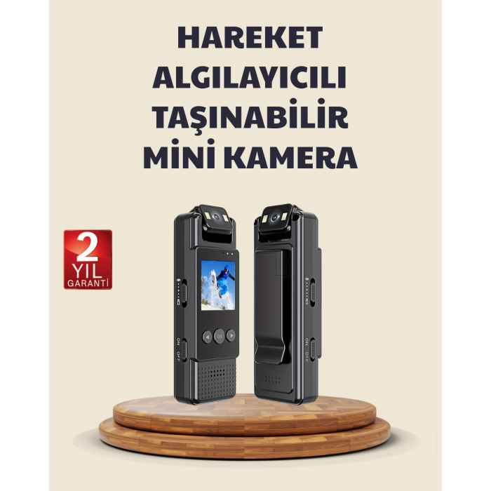 128GB Destekli Hareket Algılamalı Mini Kamera