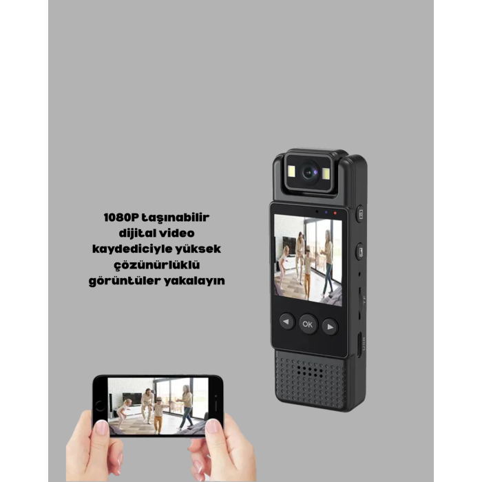128GB Destekli Hareket Algılamalı Mini Kamera