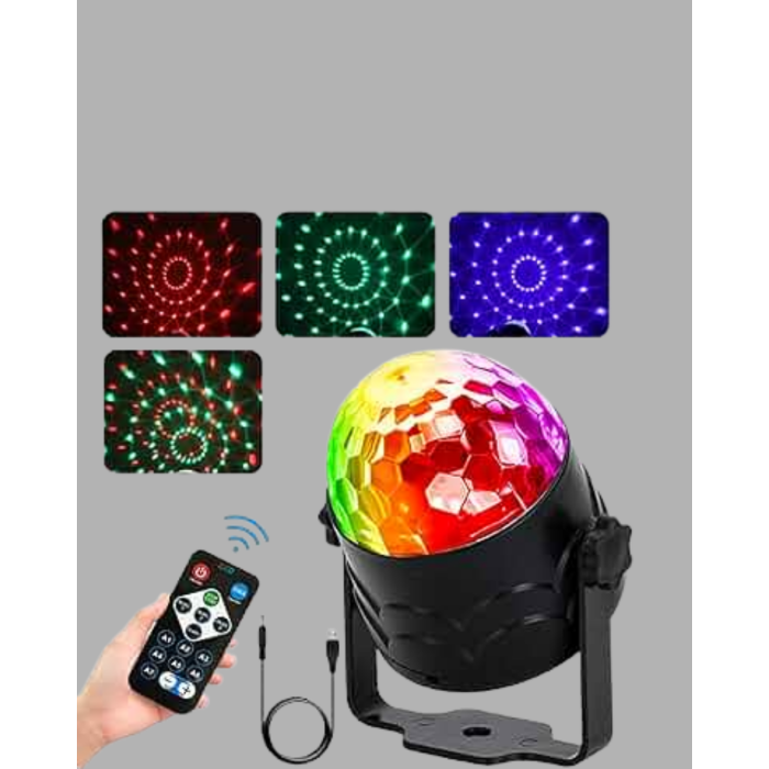 RGB LED Disko Küresi 7 Modlu Uzaktan Kumandalı
