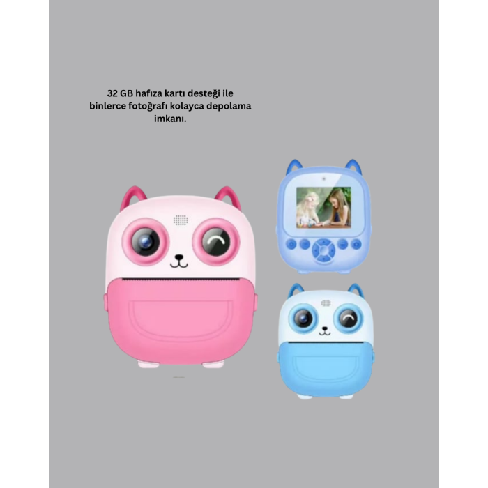 Çocuklar İçin Anında Baskı Dijital Kamera 48MP Full HD