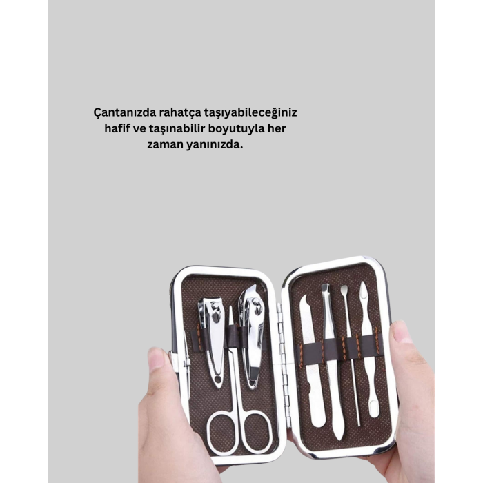 Paslanmaz Çelik Kişisel Bakım Seti – 7 Parça