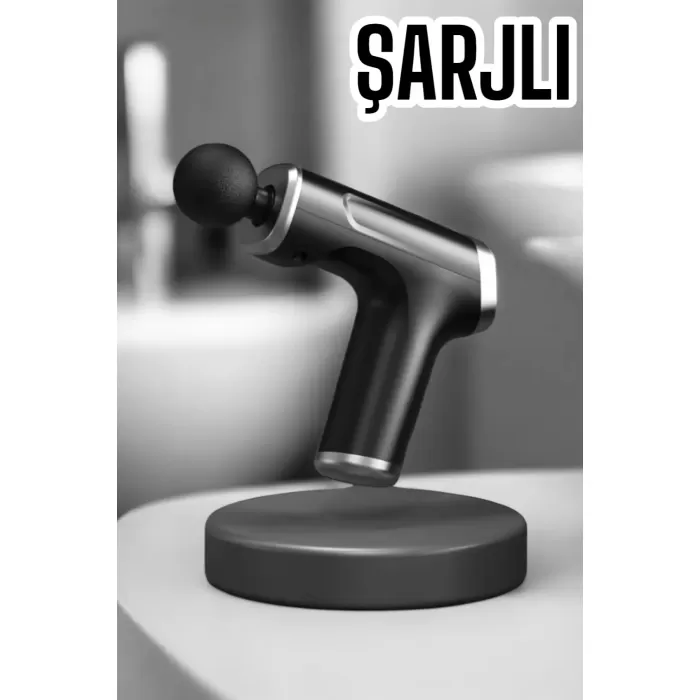 4 Başlıklı Darbeli Şarjlı Masaj Aleti Tabancası Kablosuz