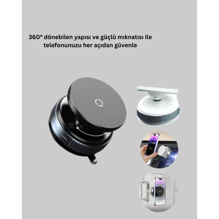 Vakumlu Manyetik Araç İçi Telefon Standı