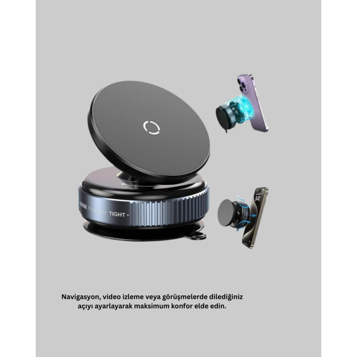 Vakumlu Manyetik Araç İçi Telefon Standı