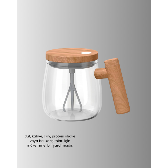 400 ml Şarjlı Karıştırıcı Bardak – IP6 Su Geçirmez, Isıtma Altlıklı