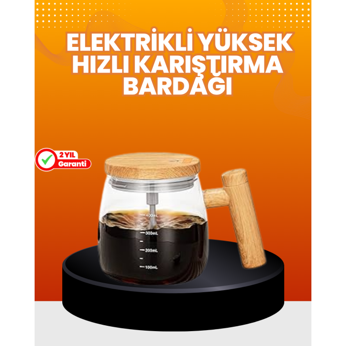 Isıtıcılı Manyetik Karıştırıcı Kupa – 400 ml, C Tipi Şarjlı, Akıllı Tasarım