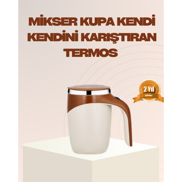 USB Şarjlı Manyetik Karıştırıcı Kupa – Otomatik Kahve Karıştırma Bardağı