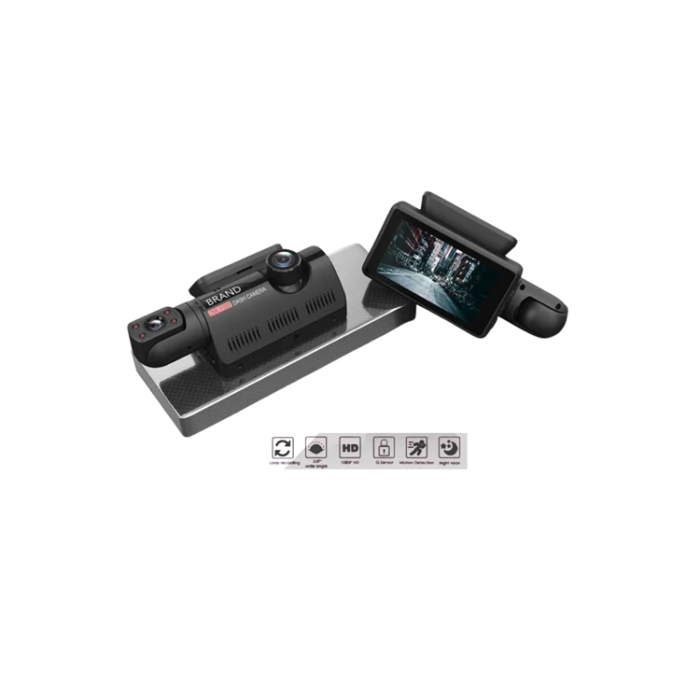 Araç İçi ve Ön Kameralı 3 İnç IPS Ekranlı Full HD Güvenlik Kamerası