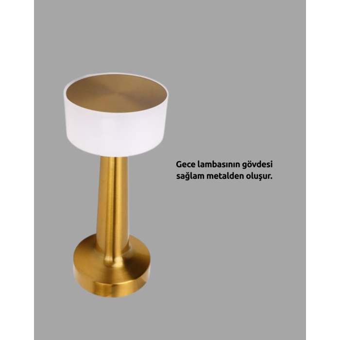 Modern USBli Kablosuz Masa Lambası – Minimalist Tasarım, 3 Farklı Parlaklık