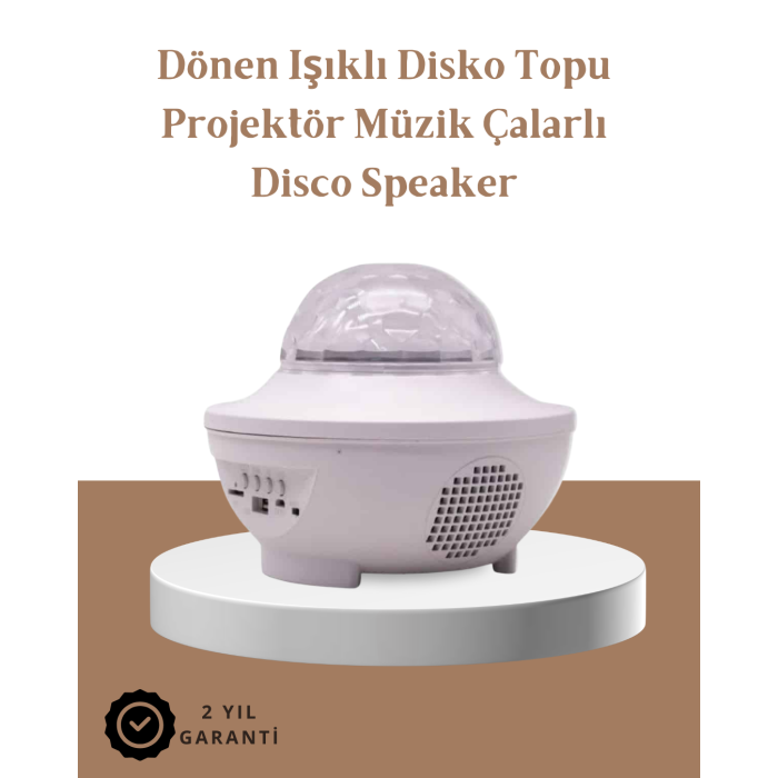 Müzik Ritimli Işık Değişimi & Dönen Dalga Efekti – Galaxy Projektör