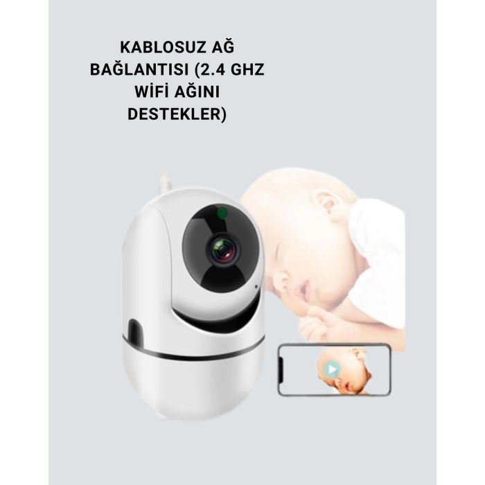 Akıllı Kontrol ve Hareket Takipli 1080P Kablosuz Güvenlik Kamerası – Gece Görüşlü ve İki Yönlü Sesli